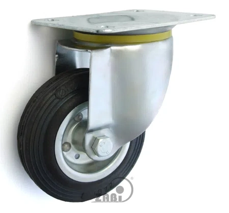 Zabi koło metalowo-gumowe 125 w obudowie skrętnej symbol 22