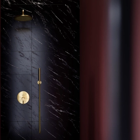 Omnires bateria natryskowa podtynkowa złoto szczotkowane SYSY19GLB