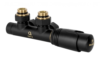 Diamond zestaw termostatyczny zespolony kątowy czarny ART.431.ZEST.ZESP.CZ