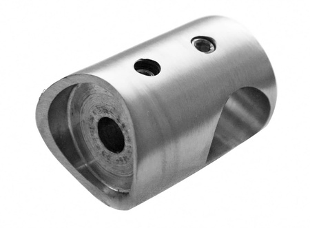 Uchwyt przelotowy dla rury 16mm/42,4mm AISI 304 szlif