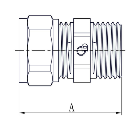 Diamond łącznik ZŁ-CH PEX-AL-PEX gwint zewnętrzny 25x3/4" mosiądz FTN-001.3/4X25.ZŁ.CH