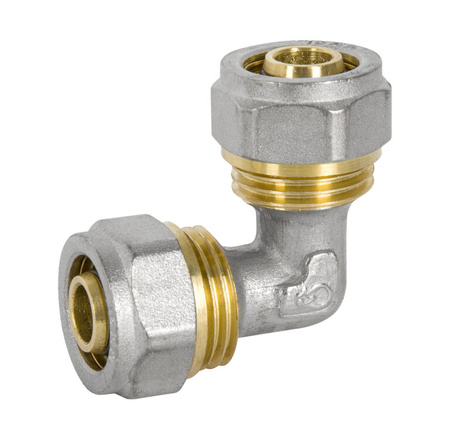 Diamond kolano podwójne PEX-AL-PEX 20x20 mosiądz FTN-006.20x20.KOL-2