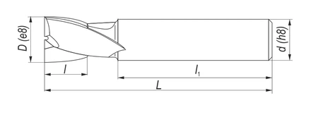 Fenes frez trzpieniowy NFPG DIN 327-B K HSS 20mm 0641-552-100-305
