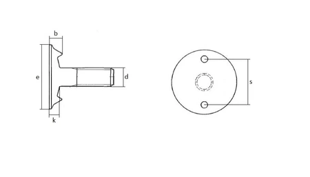 Śruba talerzowa DIN 15237 M08x20