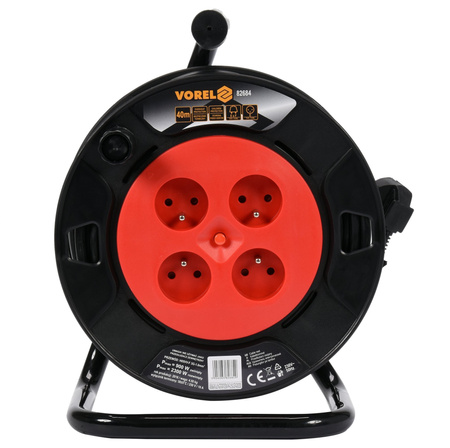 Vorel przedłużacz bębnowy 4 gniazda 3x1.0 mm² 25m 82682