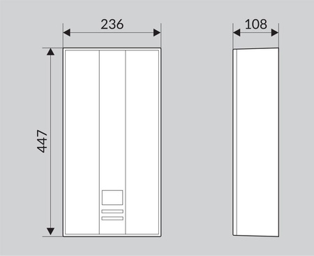 Wijas przepływowy ogrzewacz elektryczny 11/13,5/15kW POW-LCD11/13,5/15MULTI