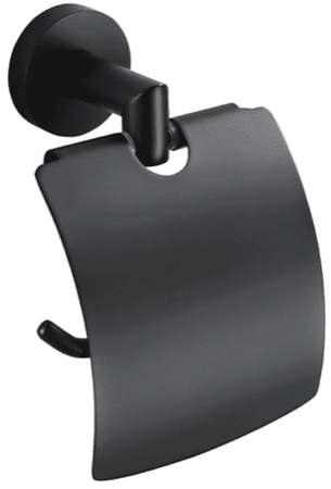 Stella uchwyt do papieru toaletowego z osłonką czarny mat 07.440-B