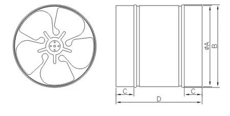 Dospel wentylator kanałowy WB 150 007-3715
