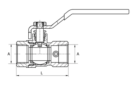 Diamond zawór kulowy Hiszpan 1/2" z odpowietrznikiem bocznym ART.2980 H-15