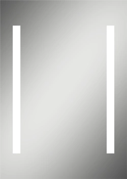 Lustro prostokątne 80x60 cm z oświetleniem LED