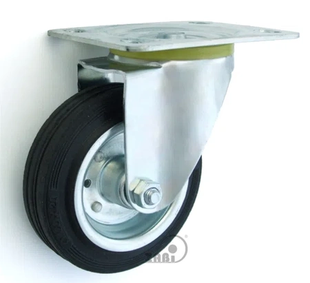 Zabi koło metalowo-gumowe 100 w obudowie skrętnej symbol 12L