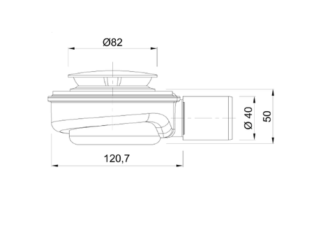 Akces syfon brodzikowy Speed2 stal nierdzewna 50mm 19240