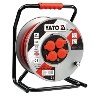 Yato przedłużacz na bębnie plastikowym 3Gx2.5 mm² 40m YT-8107