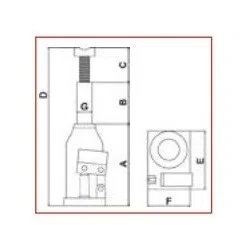 Chicago Pneumatic dźwignik hydrauliczny butelkowy 12t 8941181120