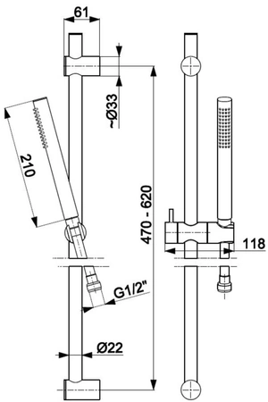 KFA Armatura zestaw natryskowy Moza Premium Brushed Gold 841-363-31