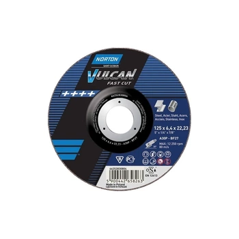 Norton Vulcan tarcza do szlifowania stali A30S-BF27 150x6,4x22,23mm 66252925446