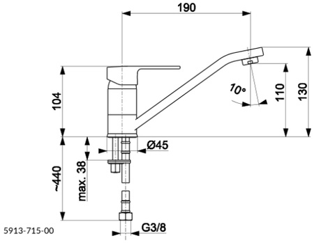 KFA Armatura bateria zlewozmywakowa stojaca Mohit 5913-715-00