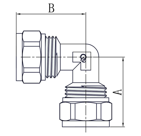 Diamond kolano podwójne PEX-AL-PEX 32x32 mosiądz FTN-006.32x32.KOL-2