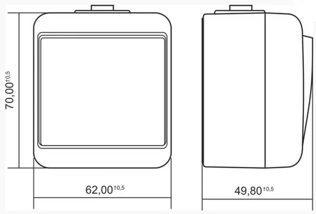 Karlik łącznik jednobiegunowy natynkowy IP54 biały Junior WHE-1