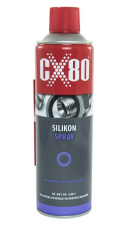 CX80 silikon spray do plastiku i gumy 500ml 068