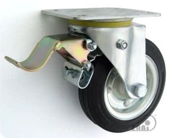 Zabi koło metalowo-gumowe 160 w obudowie skrętnej z hamulcem symbol 45H