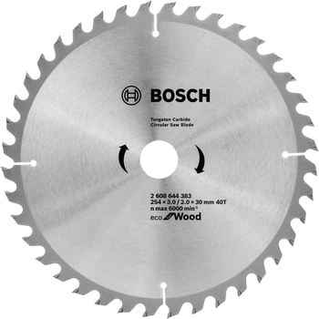 Bosch tarcza pilarska Eco for Wood 254x30x3,0mm 2608644383