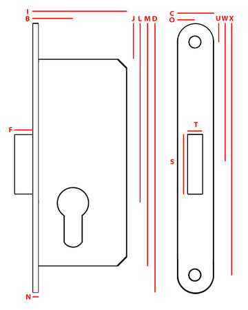 Jania zamek wąski Zapadka wkład Z093