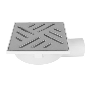 DES kratka kanalizacyjna fi 50 15x15 boczna metal biała 01.016.007