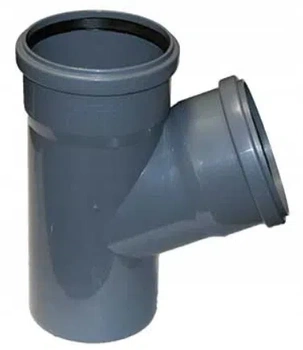 Aquer trójnik kanalizacyjny 50mm 67 stopni szary