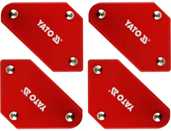Yato zestaw kątowników spawalniczych magnetycznych mini 4 sztuki YT-08677