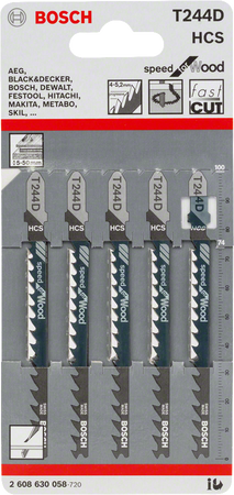 Bosch brzeszczot do wyrzynarek T 244 D 5 sztuk 2608630058