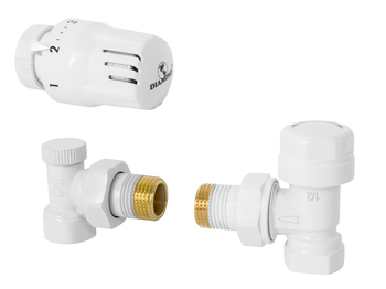 Diamond zestaw termostatyczny kątowy biały ART.426.ZEST.TERM.KĄT.B