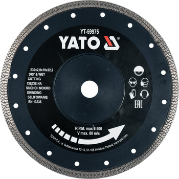 Yato tarcza diamentowa tnąca 230mm do ceramiki YT-59975