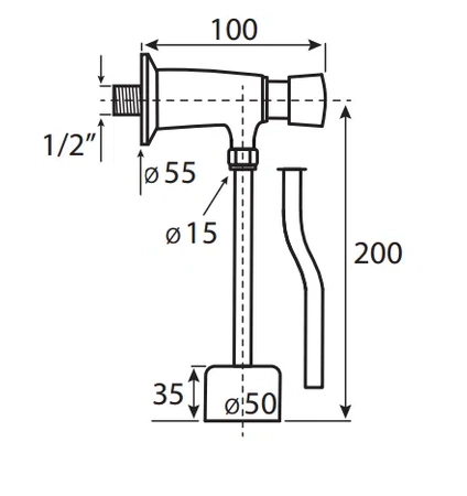 Vedo zawór czasowy natynkowy do pisuaru VZC5512