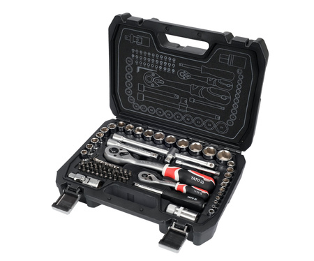 Yato zestaw narzędziowy 1/2" 1/4" 72-częściowy YT-38782