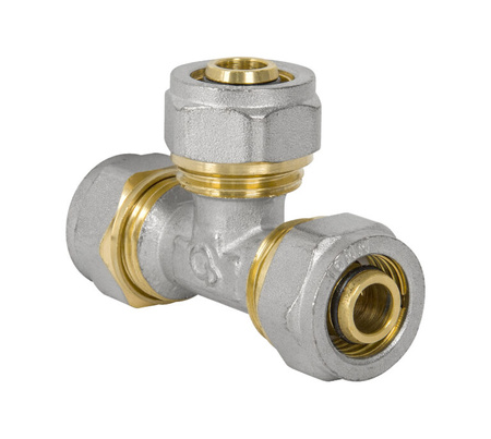 Diamond trójnik potrójny PEX-AL-PEX 20x20x20 mosiądz FTN-009.20x20x20.T-3