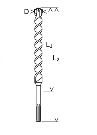 Bosch wiertło do młotów SDS Max-4 22x400x520mm 2608685867