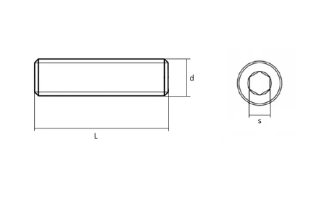 Wkręt dociskowy DIN 913 M10x1x16mm