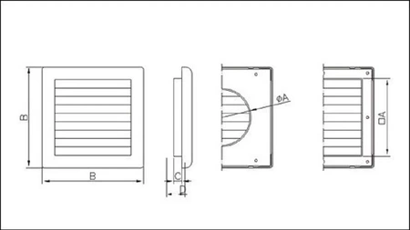 Dospel kratka wentylacyjna NKM 100 007-1740
