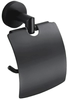 Stella uchwyt do papieru toaletowego z osłonką czarny mat 07.440-B
