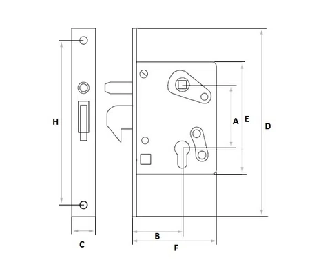 Zamek hakowy F-40 ZP-LO-011