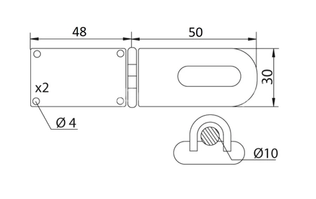 Wrzeciądz ocynk biały 98x30mm WR-KO-006