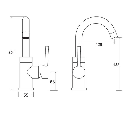 BESCO bateria umywalkowa ILLUSION II chrom BU-III-CH