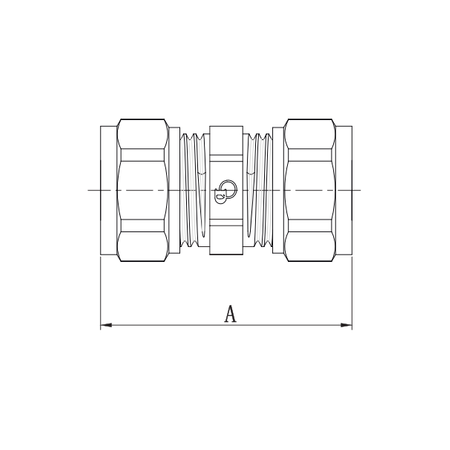 Diamond łącznik redukcyjny podwójny 25x20 pex-al-pex mosiądz FTN-003.25x20.ZŁ-2