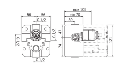 Oras Nordia element podtynkowy 2317
