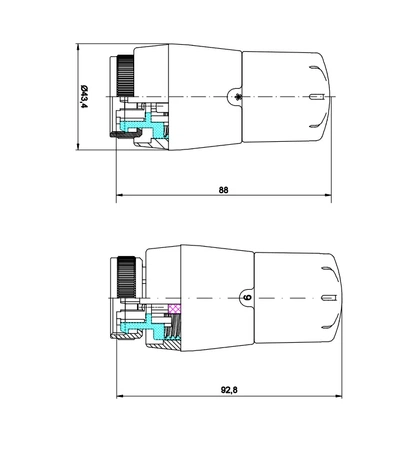 Vario Term głowica termostatyczna Trendy GS.08-106C 000M654A101