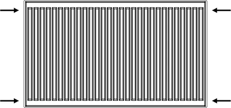 Diamond grzejnik stalowy panelowy 550x1100mm z zasilaniem bocznym i wieszakiem 22-550x1100