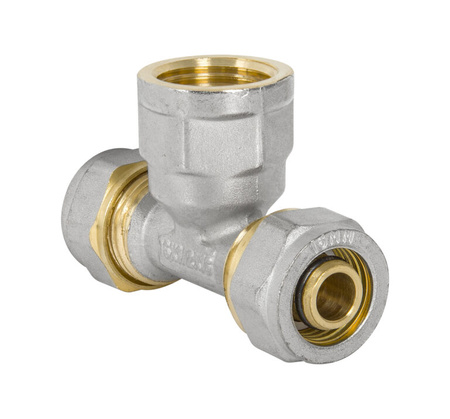 Diamond trójnik -DZ PEX-AL-PEX gwint wewnętrzny 20x20x3/4" mosiądz FTN-008.3/4x20x20.TD