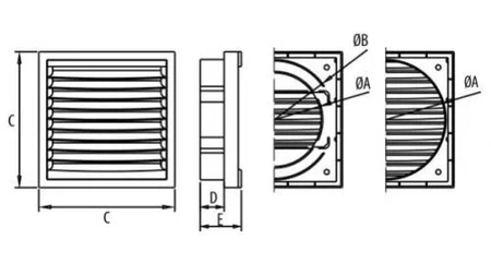Dospel kratka wentylacyjna KR 150/B 007-0319