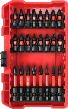 Yato zestaw udarowych końcówek wkrętakowych 37-elementowy YT-04616